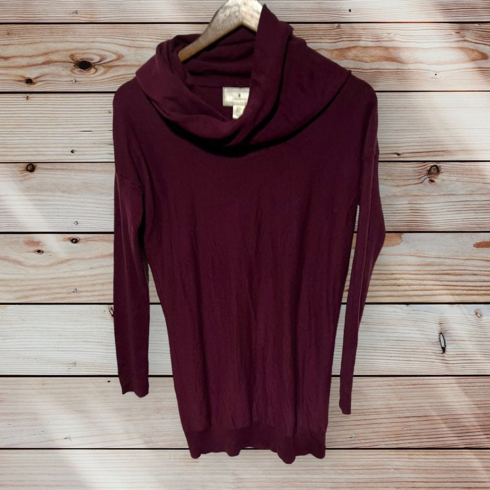 Ruby Moon Long Sweater Maroon Size Small